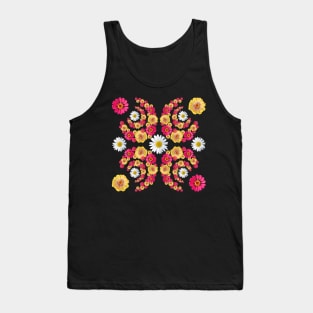 Zinnia Flower Daisy Floral Pattern Daisies blossom Zinnia Tank Top